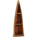 Colonne de rangement marron dote de 3 etageres