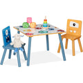 Joli ensemble table et chaises en bois de pin et pin
