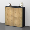 Commode haute gris clair 8 etageres reglables, metal et design moderne