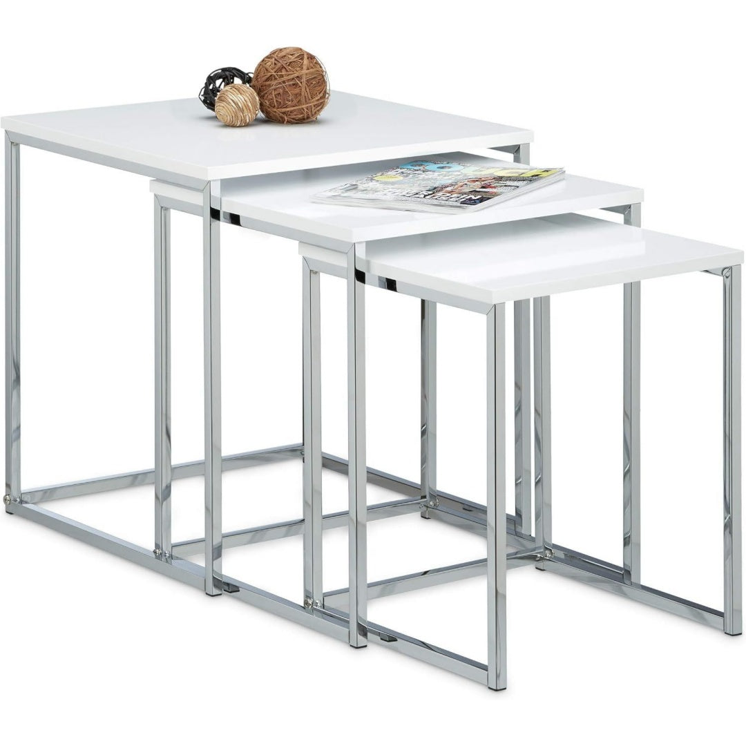 Belle table gigogne en MDF et metal
