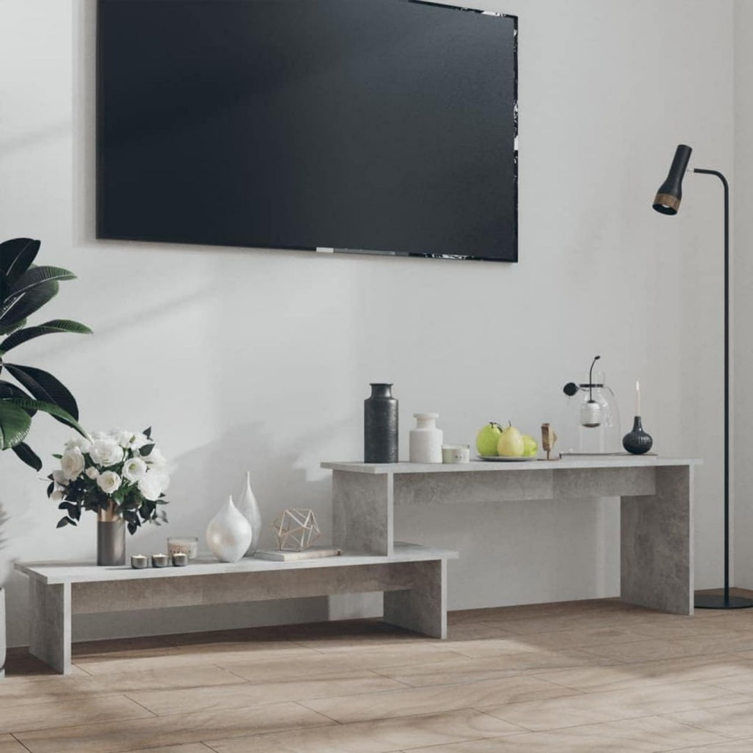 Beau meuble TV avec des etageres reglables en hauteur et une etagere