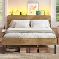 Base de lit finition plastique marron touche moderne