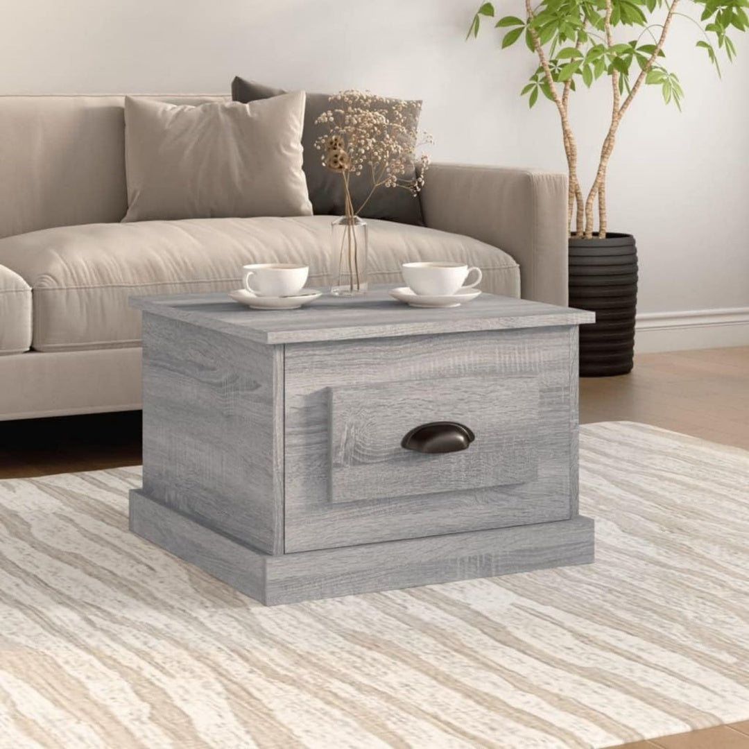 Table basse gris 50 x 50 x 35 cm fonctionnel