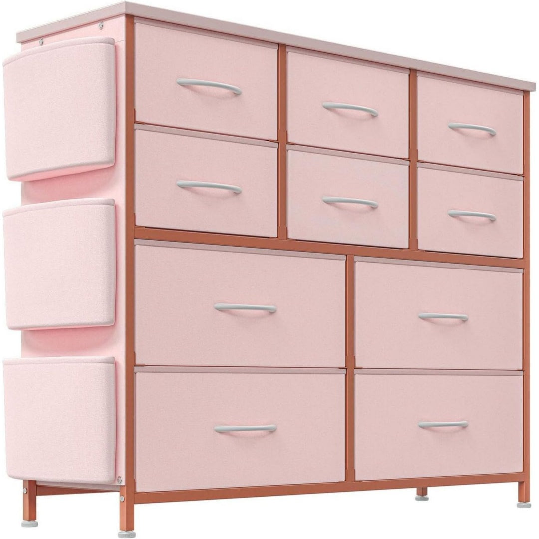 Commode en acier et verre