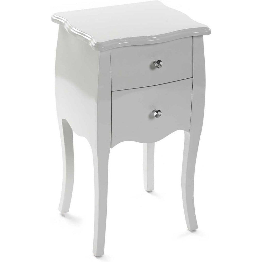 En MDF table de chevet gris clair avec 2 tiroirs