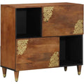 Ideal chambre, bahut marron en bois 2 portes
