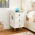 Table d'appoint gris clair, contemporain, pour chambre, rangement malin
