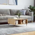 Table basse gris clair 60 x 60 x 30 cm gain de place