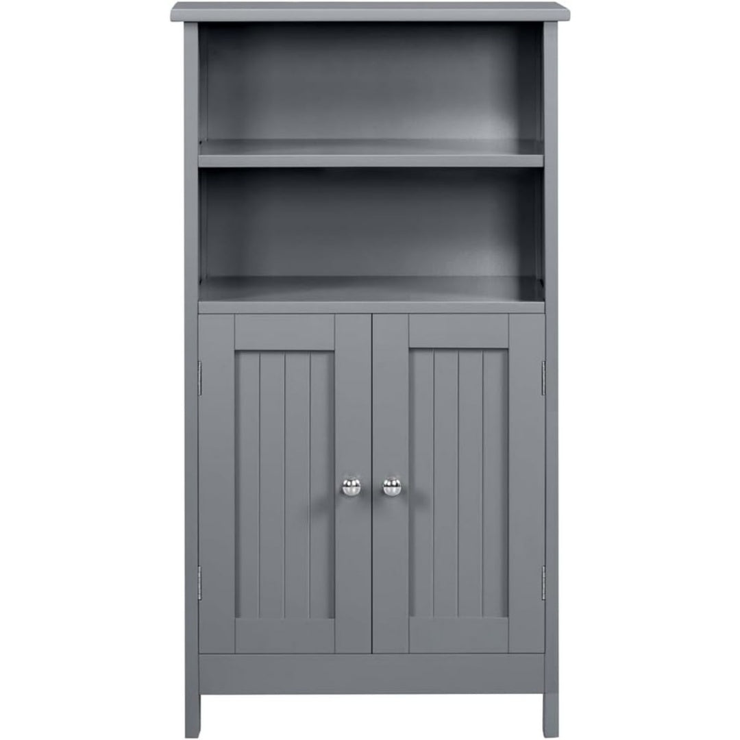 Gris meuble de rangement 2 portes allure contemporaine