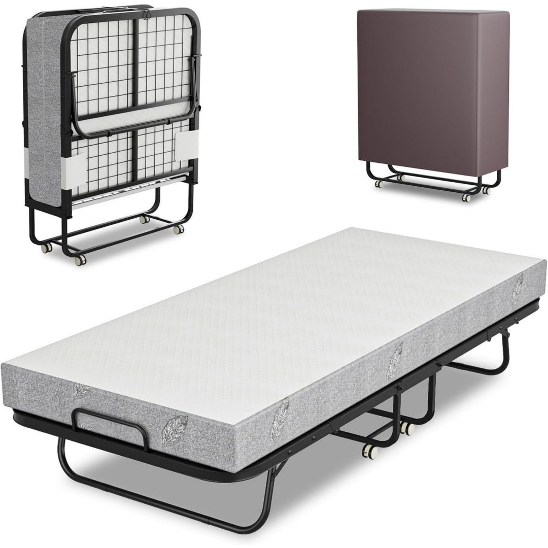 Lit rangement gris clair moderne