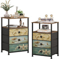 Commode gris fonce finition bois 30 x 40 x 60 cm