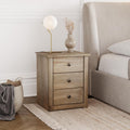 Table de nuit gris clair 3 tiroirs