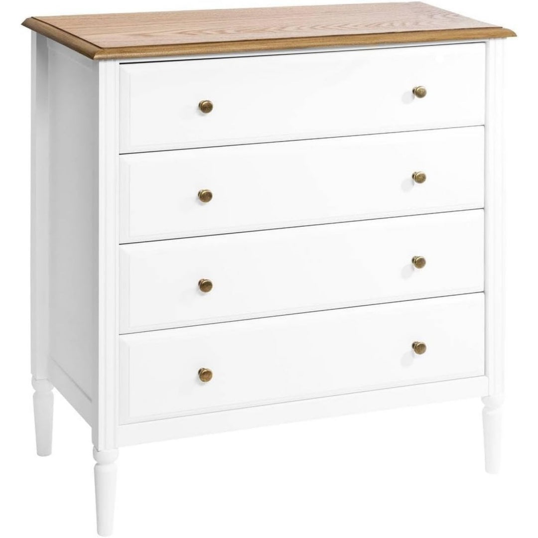 Commode gris clair 4 tiroirs moderne