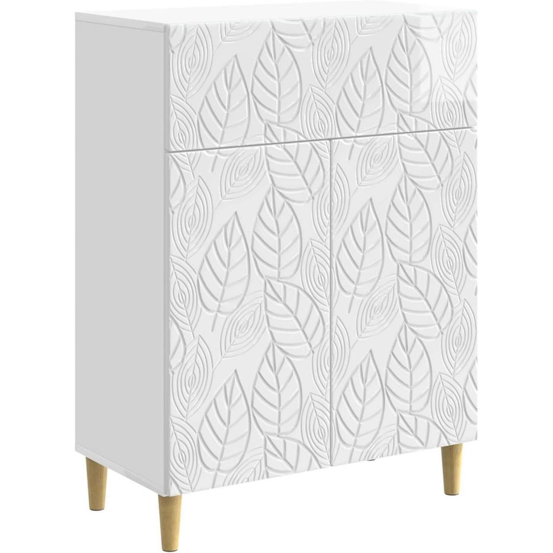 Magnifique buffet gris clair esprit vintage en bois d'ingenierie
