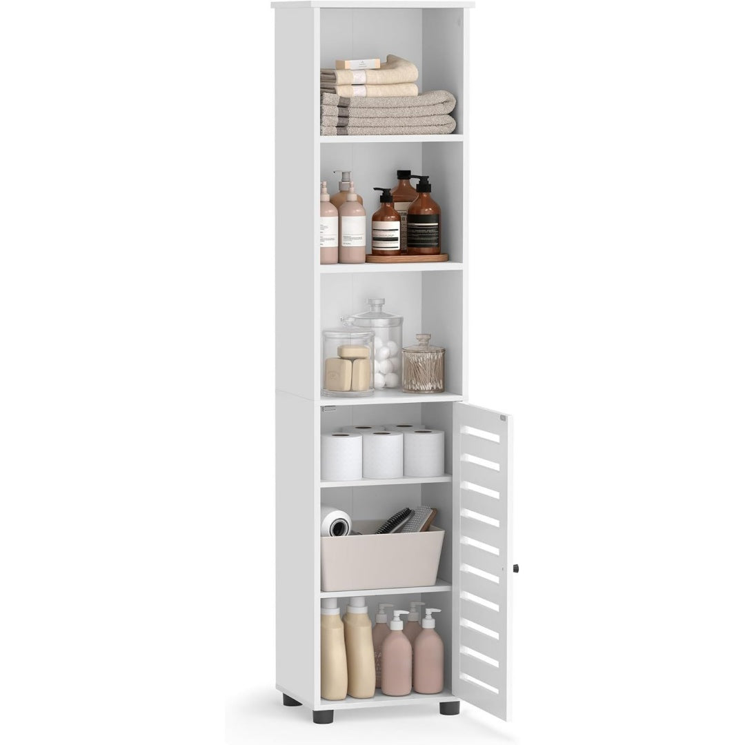 Meuble de rangement gris clair pratique 3 etageres