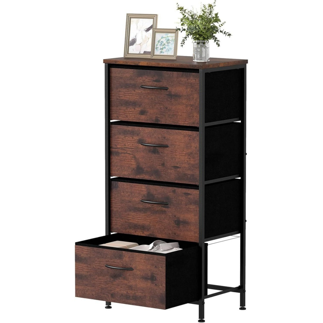 Commode 30 x 45 x 95 cm en MDF et metal solide
