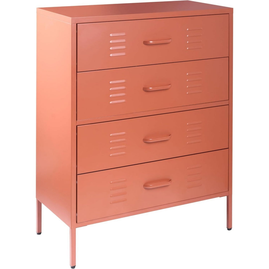 Industrielle armoire de rangement rouge