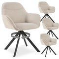 Finition moderne, chaise rembourree beige en metal 59 x 63 x 81 cm